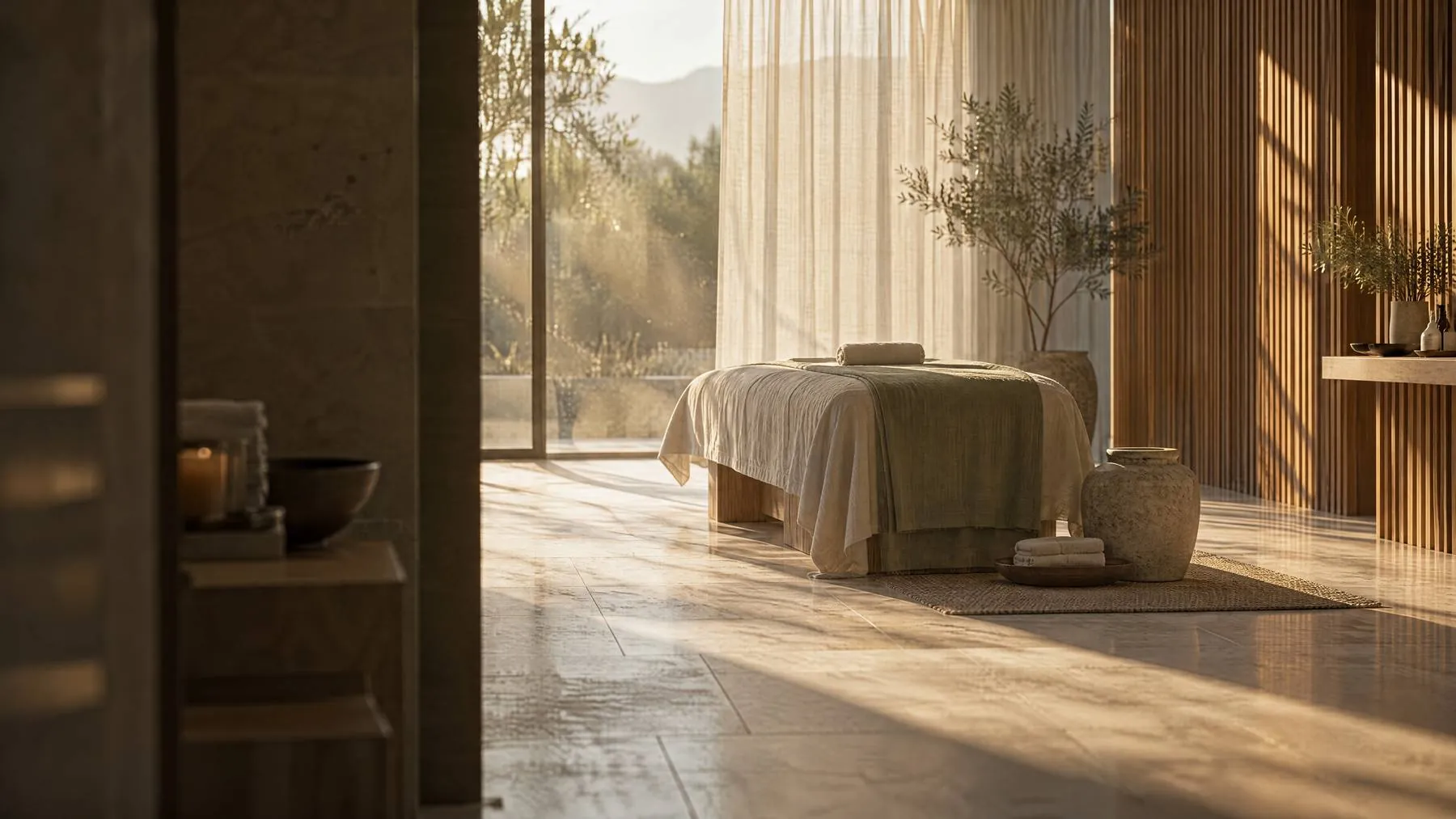 Low morning sun crossing the floor of a quiet room